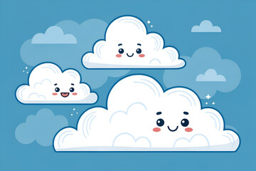 Cartoon clouds 