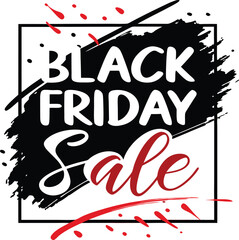 Exciting Black Friday Sale Advertisement With Bold Stylish Typography Art


