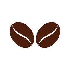 Stylized Coffee Beans Icon Set.