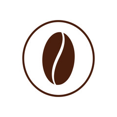 Coffee Bean Silhouettes Vector.