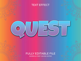 Text effect 3d style