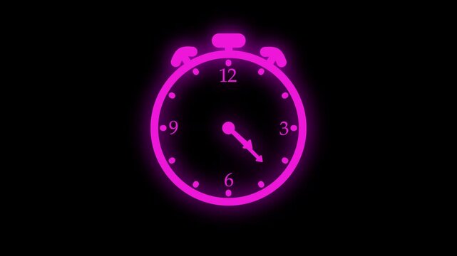 Minimalist Animated Countdown on Stopwatch Analog Clock Face