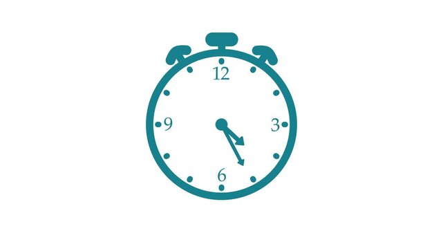 Minimalist Animated Countdown on Stopwatch Analog Clock Face