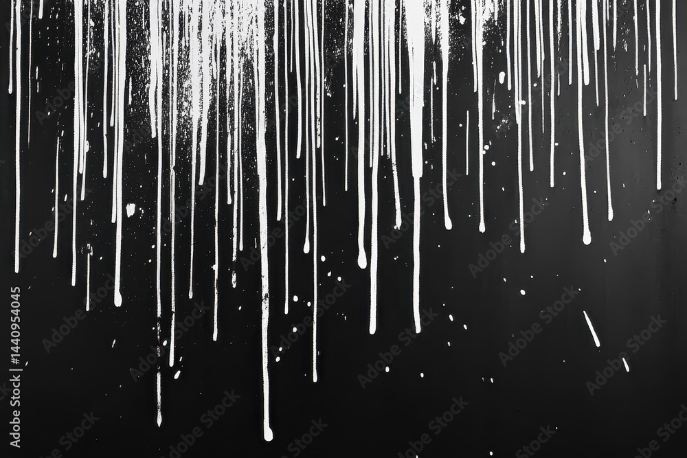 Aufkleber white lines cascading down a black background create a striking abstract effect for modern art enthu