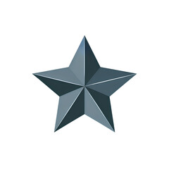 Obraz premium Black and white star vector icon