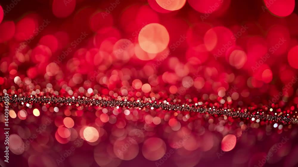 Poster beautiful shimmering red bokeh lights creating a festive and enchanting atmosphere for celebrations 