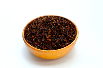 A spice of dried cloves, herbal medicine plant