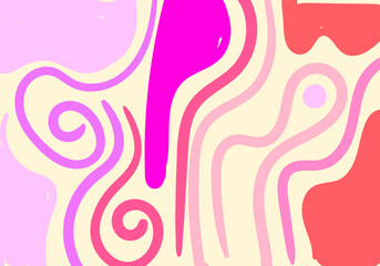  vibrant abstract artwork with psychedelic elements and dynamic linework in bold neon colors.