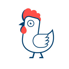 Chicken Logo, brand mark restaurant, roost food icon, clean tasty foodie roster. Graphic design trending yummy Symbol seal brand Pure and minimal