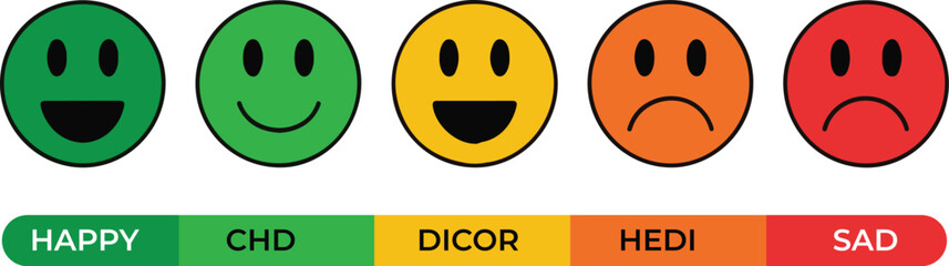Emotional Expression Faces in Color-Coded Mood Scale