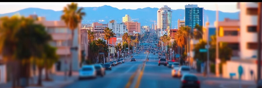 cinematic tijuana downtown skyline -