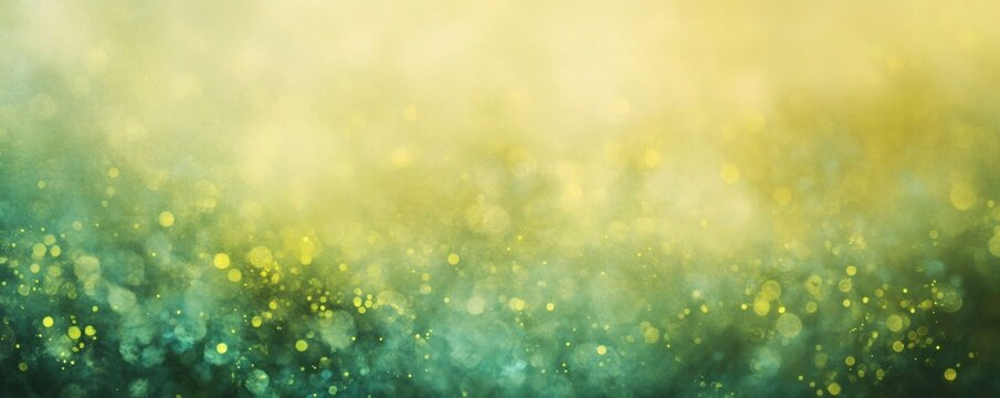 Delicate bokeh effect with soft green and yellow tones.