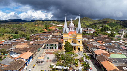 Santo Domingo, Antioquia, Colombia. April 27, 2025. Santo Domingo de Guzman Parish is a Colombian Catholic church