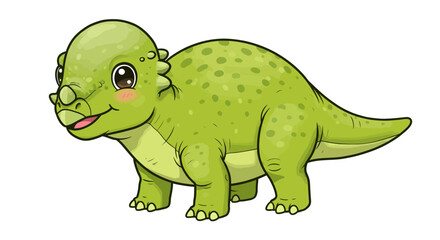 A Cheerful Cartoon Pachycephalosaurus With Large Eyes And A Friendly Expression Is Shown Smiling