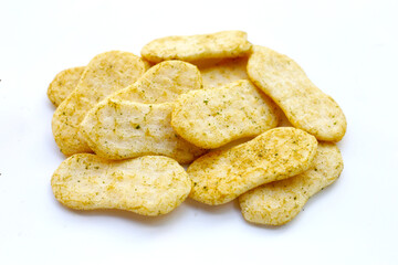 Japanese rice crackers with nori seaweed