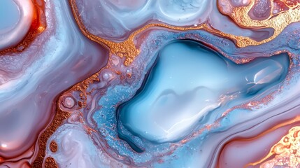 Obraz premium Blue and white marble with gold accents. The marble is a beautiful and intricate design. The blue and white colors create a calming and serene mood. The gold accents add a touch of luxury