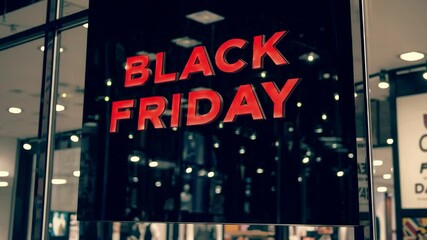 Excited shoppers gather for vibrant black friday sale at popular mall