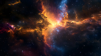 Fototapeta premium A celestial rift tearing through space with vibrant energy.