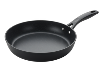 Non stick frying pan skillet cookware kitchen utensil black on transparent background