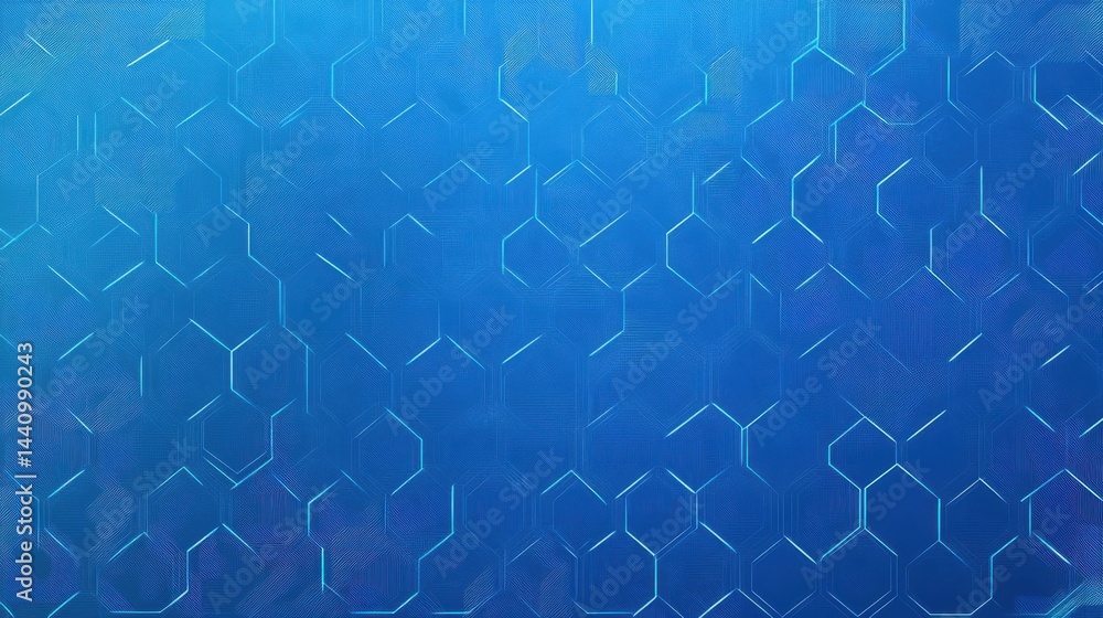Poster blue tech background featuring circuit lines and hexagons, vector design for business, technology, o