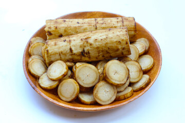 Fresh burdock roots or gobo roots