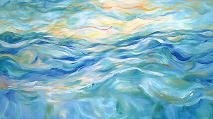 Obraz premium Abstract seascape with gentle, flowing waves.