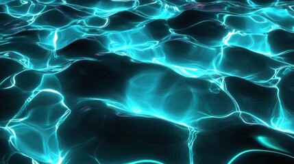 Vibrant turquoise water surface ripples.