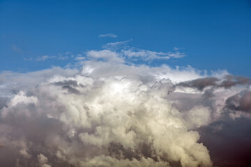 Gloomy and dramatic clouds before a violent storm