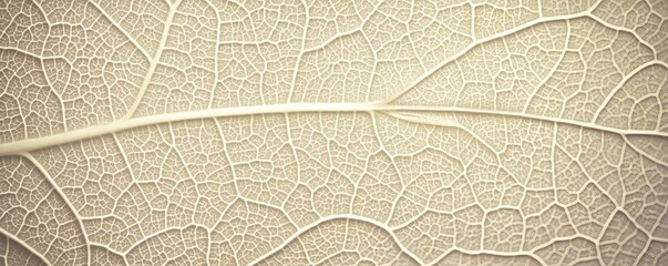Fototapeta premium Detailed close-up view of a leaf's intricate vein pattern.