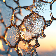 Abstract rendering of fluid structures and light effects. Suitable for futuristic designs science backgrounds and visual media.