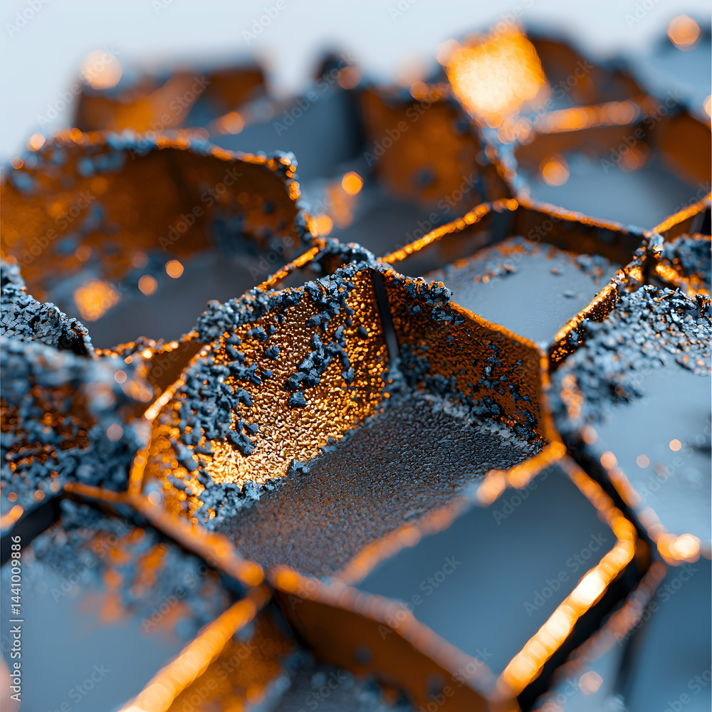 Poster abstract textured honeycomb structure with contrasting colors. can be used as a wallpaper or a backg