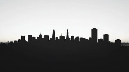 Naklejka premium San Francisco city skyline silhouette