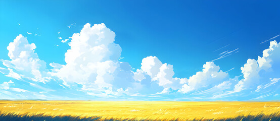 Fototapeta premium field and sky