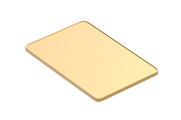 Golden eyeshadow swatch isolated on white background. 3d render