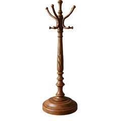 Fototapeta premium Elegant Wooden Coat and Hat Stand