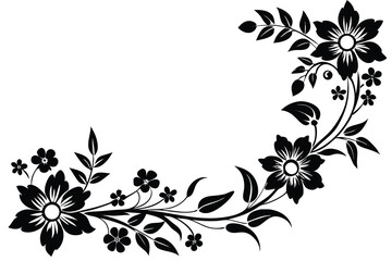 sketchy Sakura silhouette vector illustration