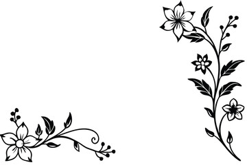 sketchy Sakura silhouette vector illustration