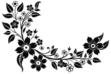 sketchy Sakura silhouette vector illustration