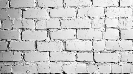 White plastering and painting brick wall white background