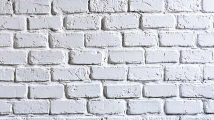 White plastering and painting brick wall white background
