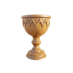 Ornate Wooden Chalice, Goblet, or Grail - 3D Render