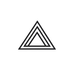 Hazard Warning Light Symbol Concentric Triangles Icon
