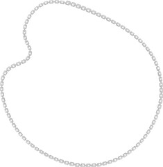 Vector illustration of an organic shape with smooth curves, highlighted by a metal chain along its edges.