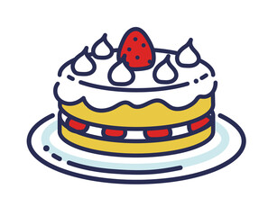 ホールケーキのイラスト