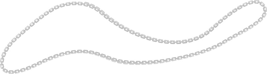 Vector illustration of a playful abstract figure, highlighted by a curved metal chain around its edges.