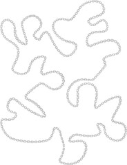 Protrusions Complex abstract metal chain path