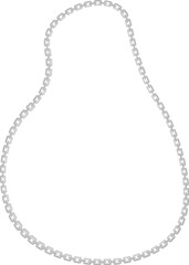Fototapeta premium Organic shape with a wavy metallic chain forming its perimeter.
