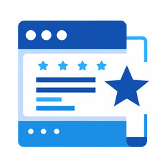 Website Customer Feedback Five Star Rating And Testimonial Icon