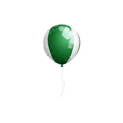 Obraz premium Green and White Balloon with Pakistan Flag Design
