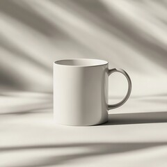 Obraz premium White Mug with Sunlit Studio.